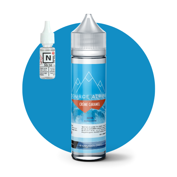 E-LIQUIDE CREME CARAMEL (80 ml, Kit 3 mg/ml, 30/70) - Photo 1