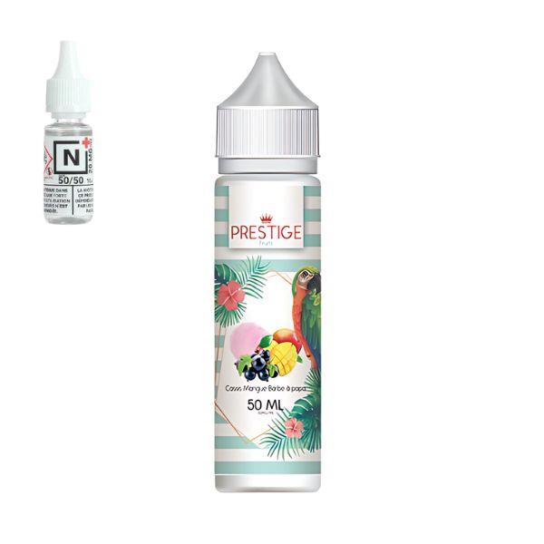 E-LIQUIDE CASSIS MANGUE BARBE A PAPA (50 ml, 3 mg/ml, 50/50) - Photo 1