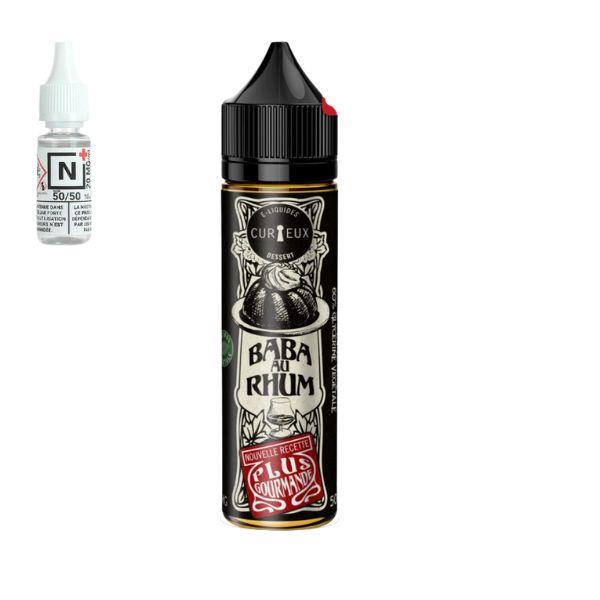 E-LIQUIDE BABA AU RHUM - CURIEUX (50 ml, 3 mg/ml, 40/60) - Photo 1