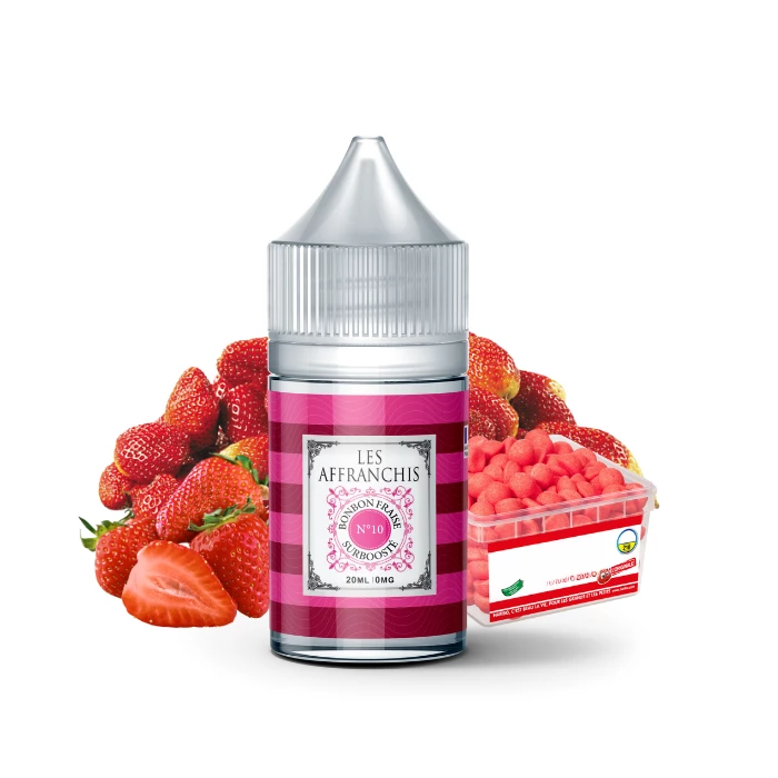 E-LIQUIDE BONBON FRAISE N°10 (30 ml, 0 mg/ml, 50/50) - Photo 1